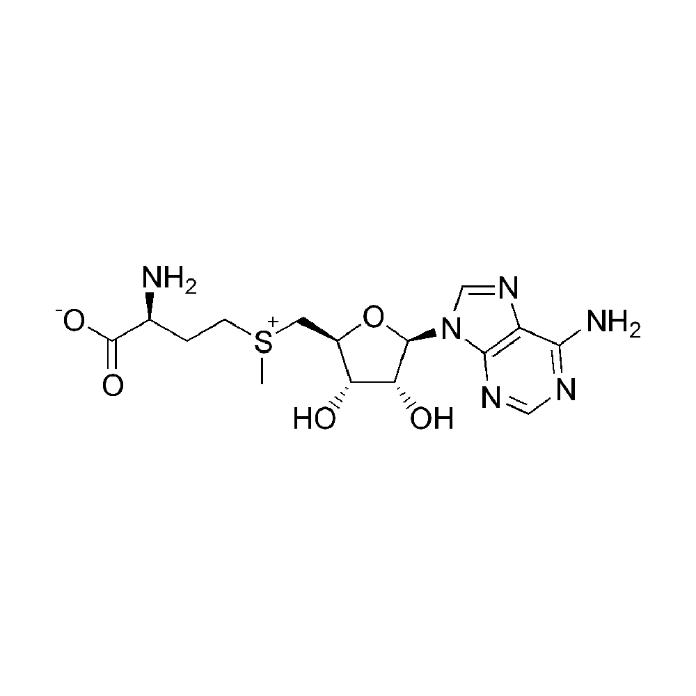 Fórmula química de S-adenosil metionina