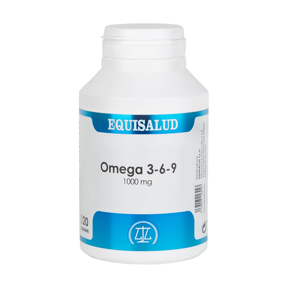 Omega 3-6-9, 120 capsulas. Ácidos grasos