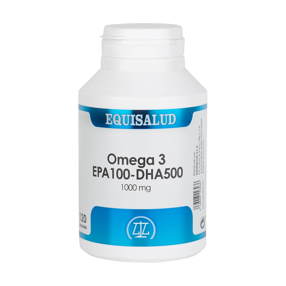 Omega 3 EPA100 DHA500, 120 cápsulas. Ácidos grasos