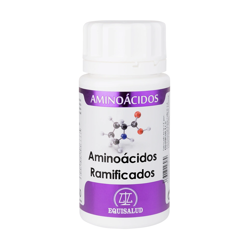 AminoácidosRamificados bote de 50 cápsulas de la línea aminoácidos, producto de Laboratorios Equisalud