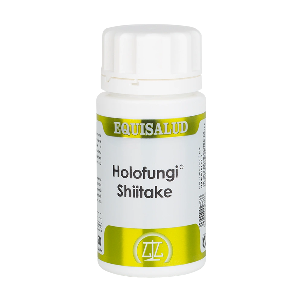 Holofungi Shiitake bote de 50 cápsulas de la línea Holofungi, producto de Laboratorios Equisalud