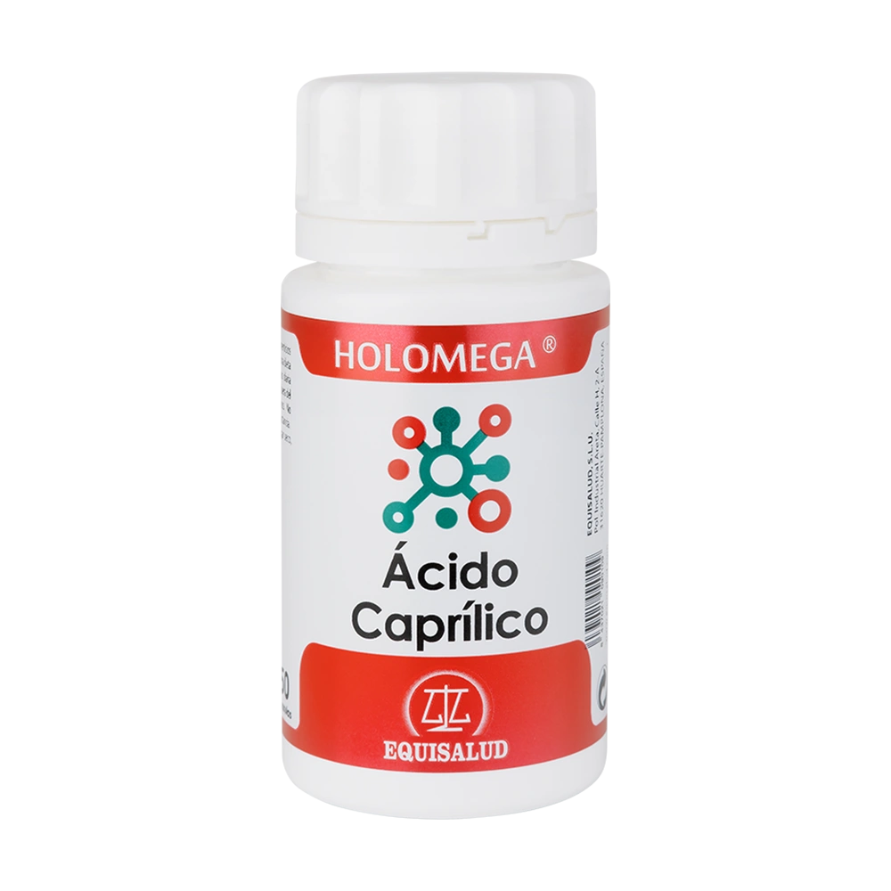 Holomega ácido caprílico bote de 50 cápsulas producto de Laboratorios Equisalud