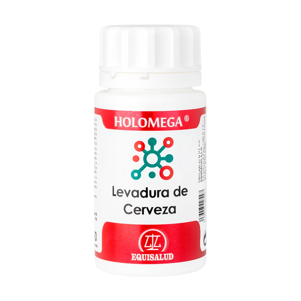 Holomega Levadura de Cerveza bote de 50 cápsulas de la línea Holomega, producto de Laboratorios Equisalud