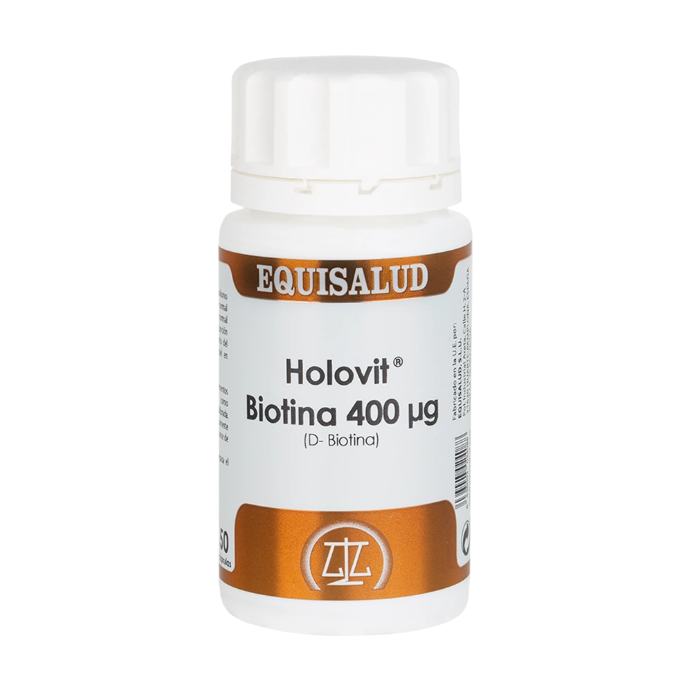 Holovit Biotina bote de 50 cápsulas de la línea Holovit, producto de Laboratorios Equisalud