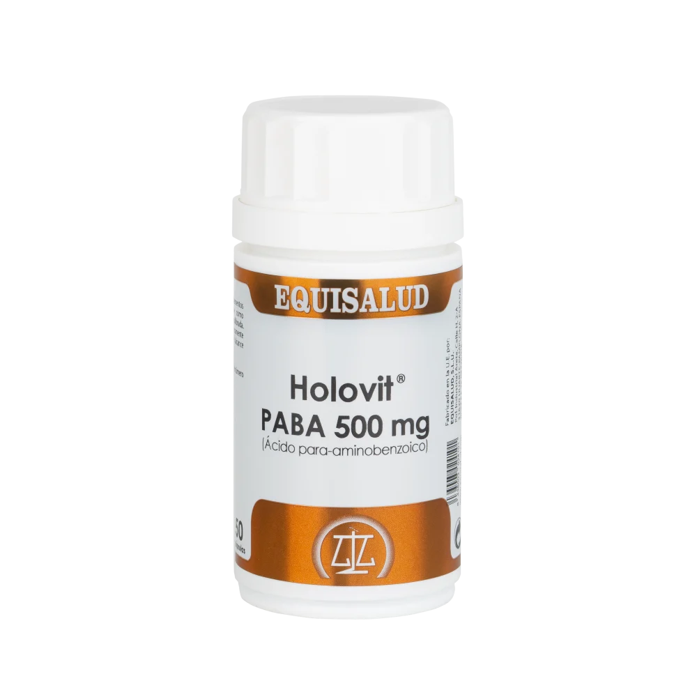 Holovit PABA bote de 50 cápsulas de la línea Holovit, producto de Laboratorios Equisalud