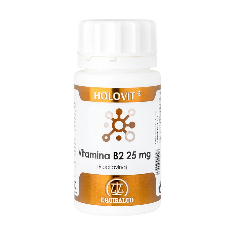 Holovit Vitamina B2 bote de 50 perlas de la línea Holovit, producto de Laboratorios Equisalud