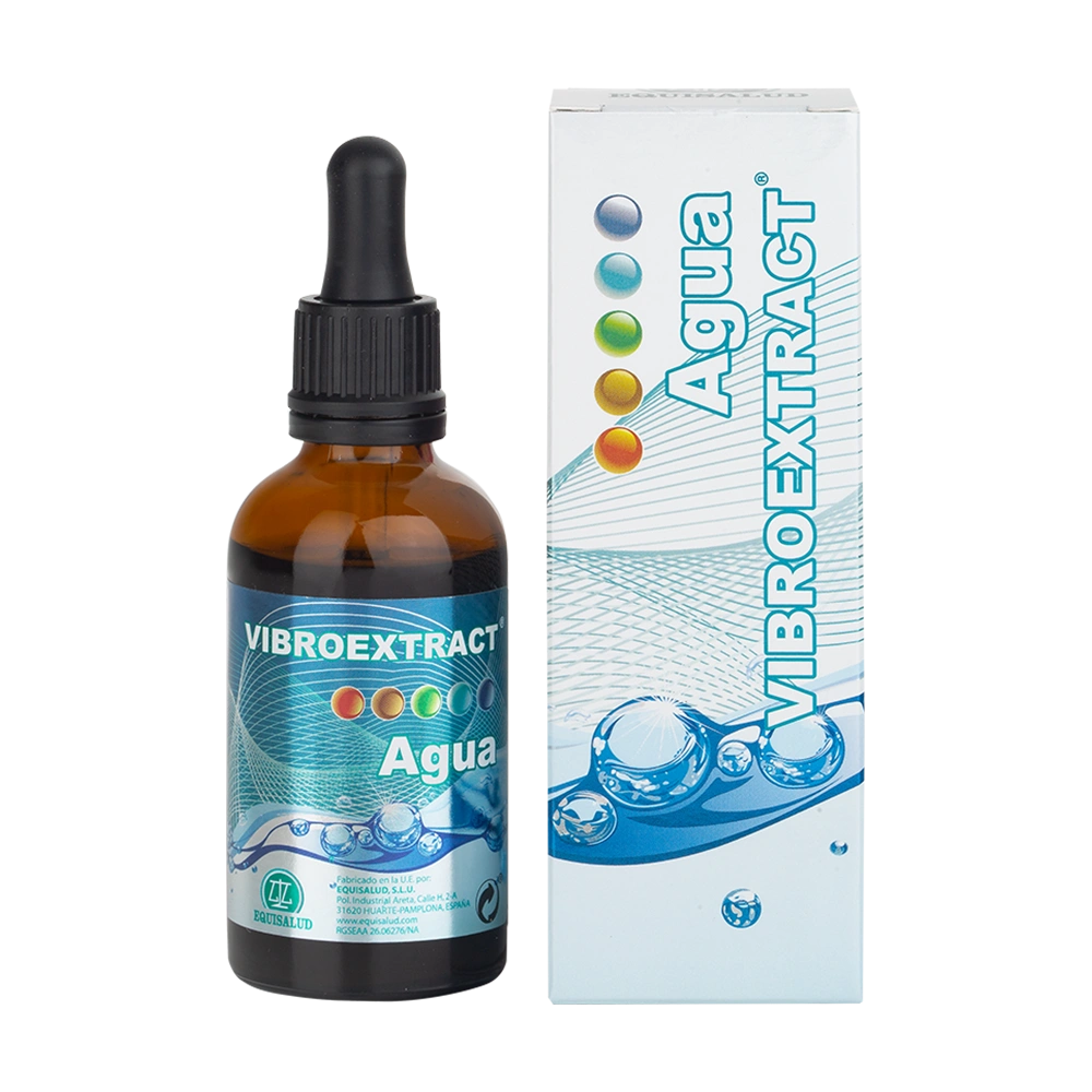 Vibroextract Agua envase de cristal de 50 mililitros de la línea Vibroextract, producto de Laboratorios Equisalud