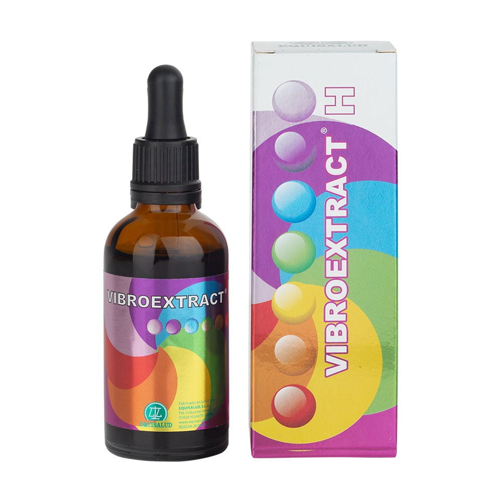 Vibroextract H envase de cristal de 50 mililitros de la línea Vibroextract, producto de Laboratorios Equisalud