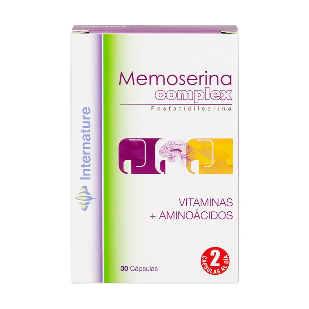 Memoserina Complex caja de 30 cápsulas de la línea Internature, producto de Laboratorios Equisalud