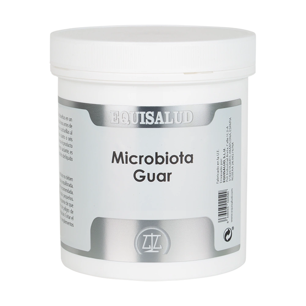 Microbiota Guar envase de 125 gramos de la línea Microbiota, producto de Laboratorios Equisalud