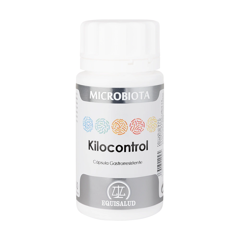 Microbiota Kilocontrol envase de 60 cápsulas de la línea Microbiota, producto de Laboratorios Equisalud
