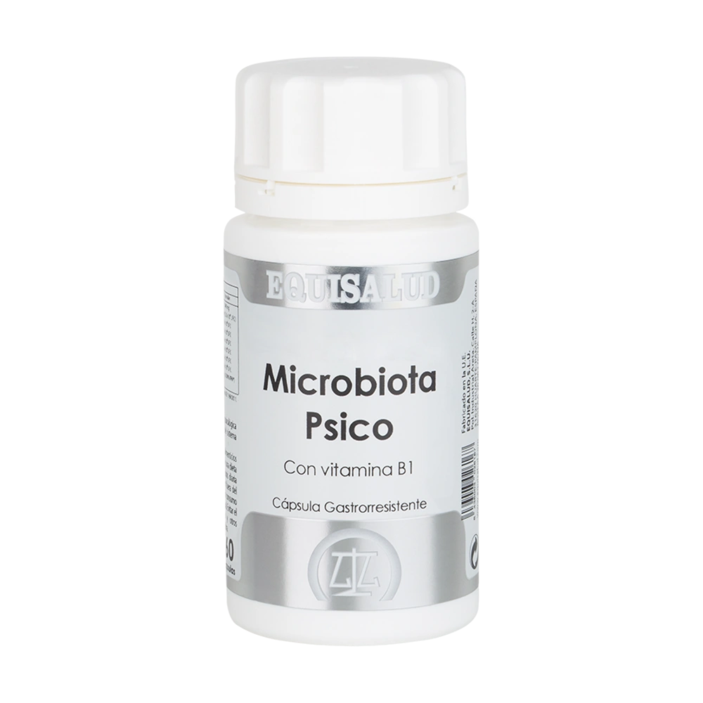 Microbiota Psico bote de 60 cápsulas de la línea Microbiota, producto de Laboratorios Equisalud