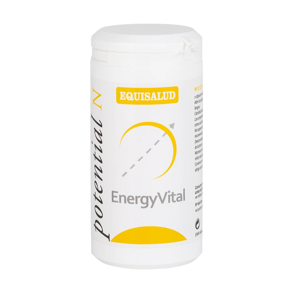 EnergyVital bote de 60 cápsulas de la línea Micronutrición Funcional, producto de Laboratorios Equisalud