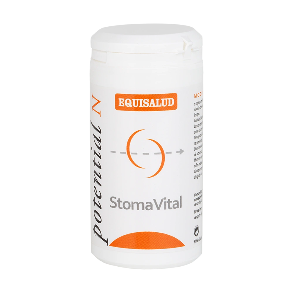 StomaVital bote de 60 cápsulas de Micronutrición Funcional, producto de Laboratorios Equisalud