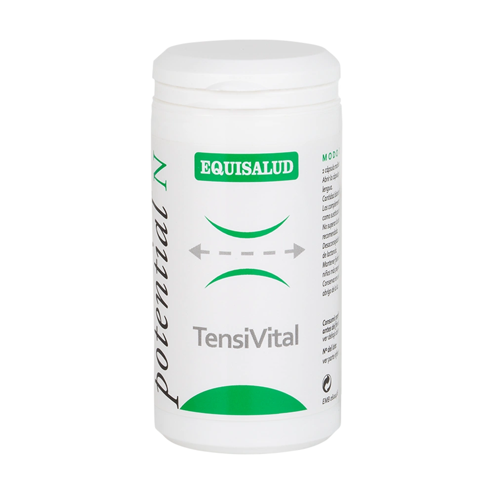TensiVital bote de 60 cápsulas de la línea Micronutrición Funcional, producto de Laboratorios Equisalud