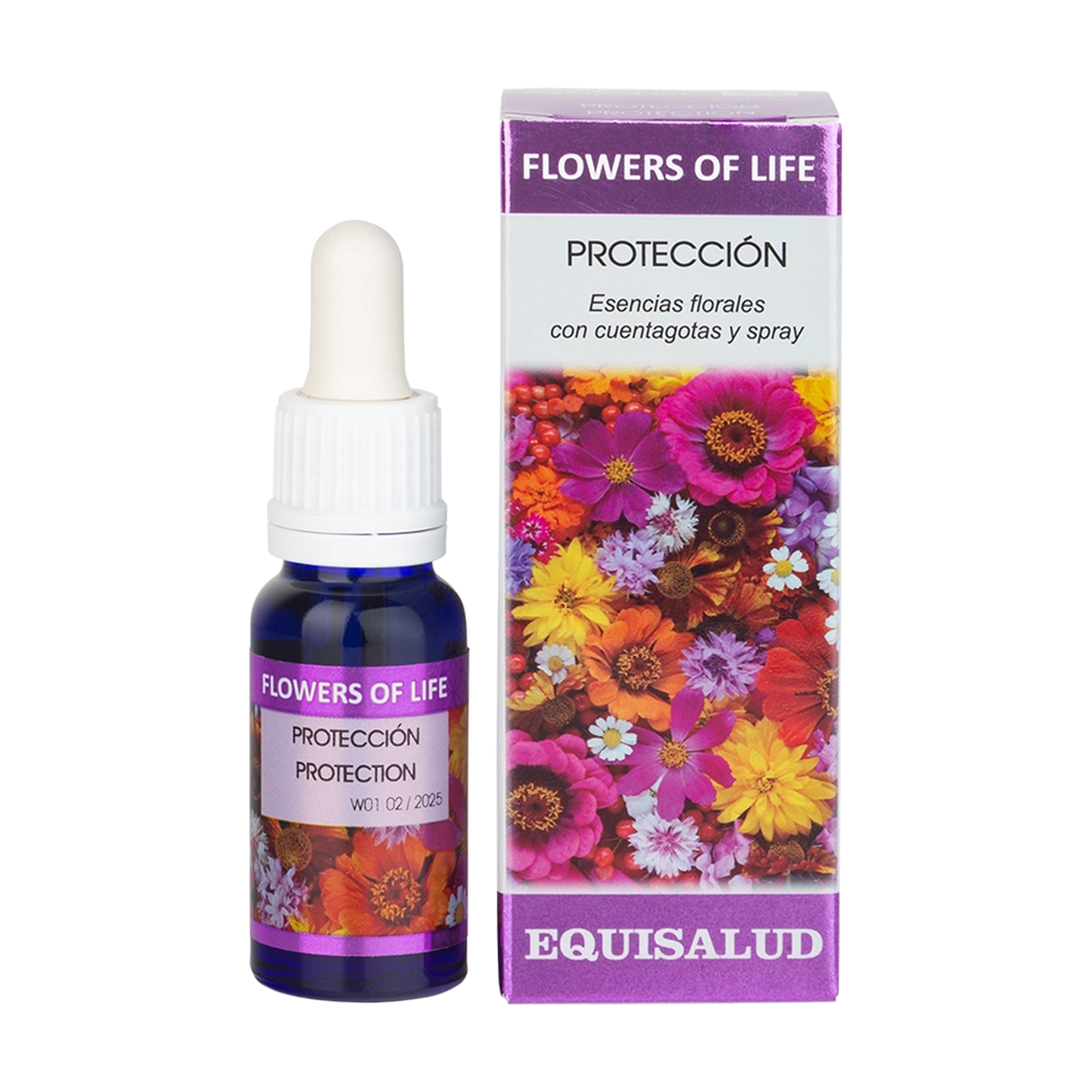 Flowers of life Protección envase de 15 mililitros de la línea Flowers of life, producto de Laboratorios Equisalud