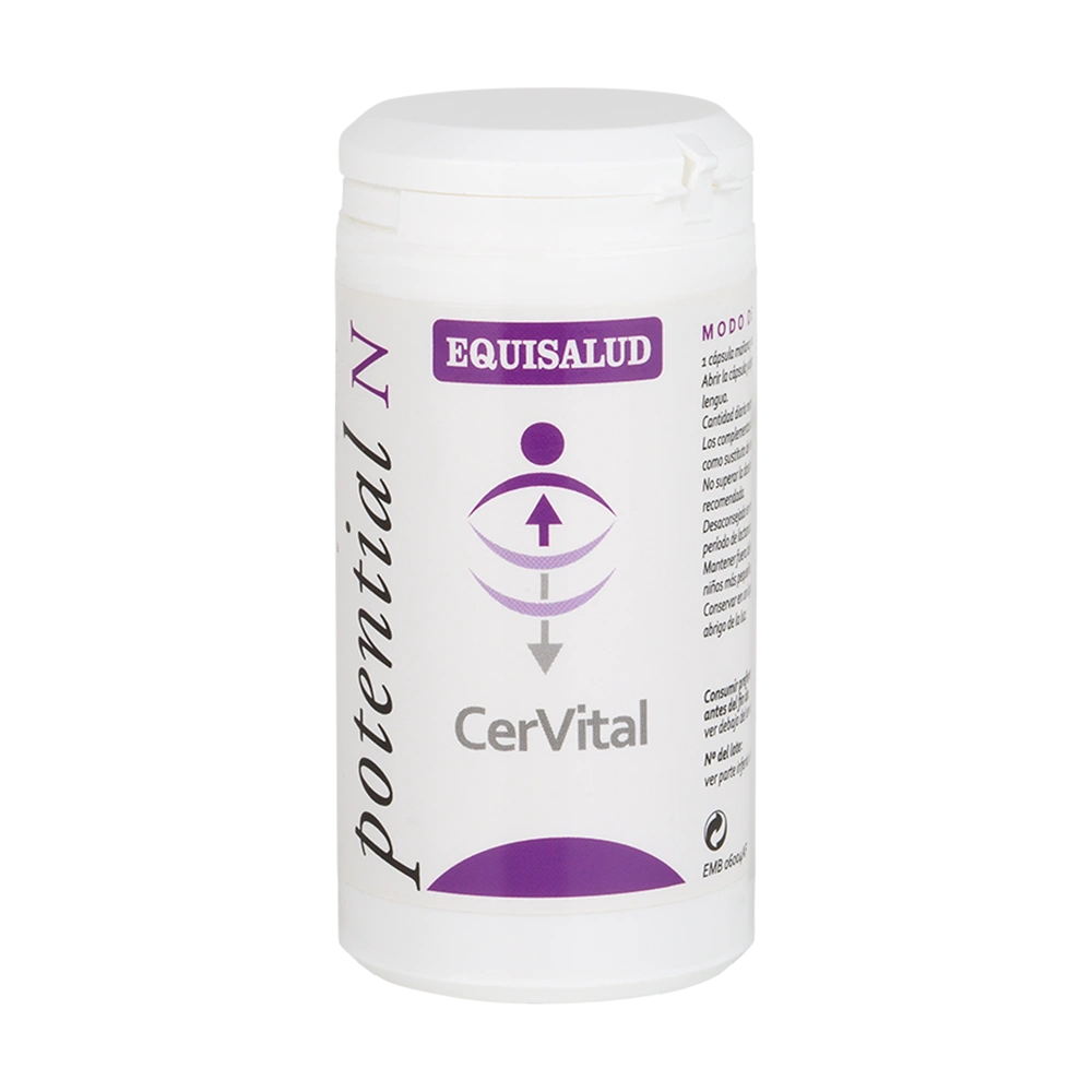 CerVital bote de 60 cápsulas de la línea Micronutrición Funcional, producto de Laboratorios Equisalud