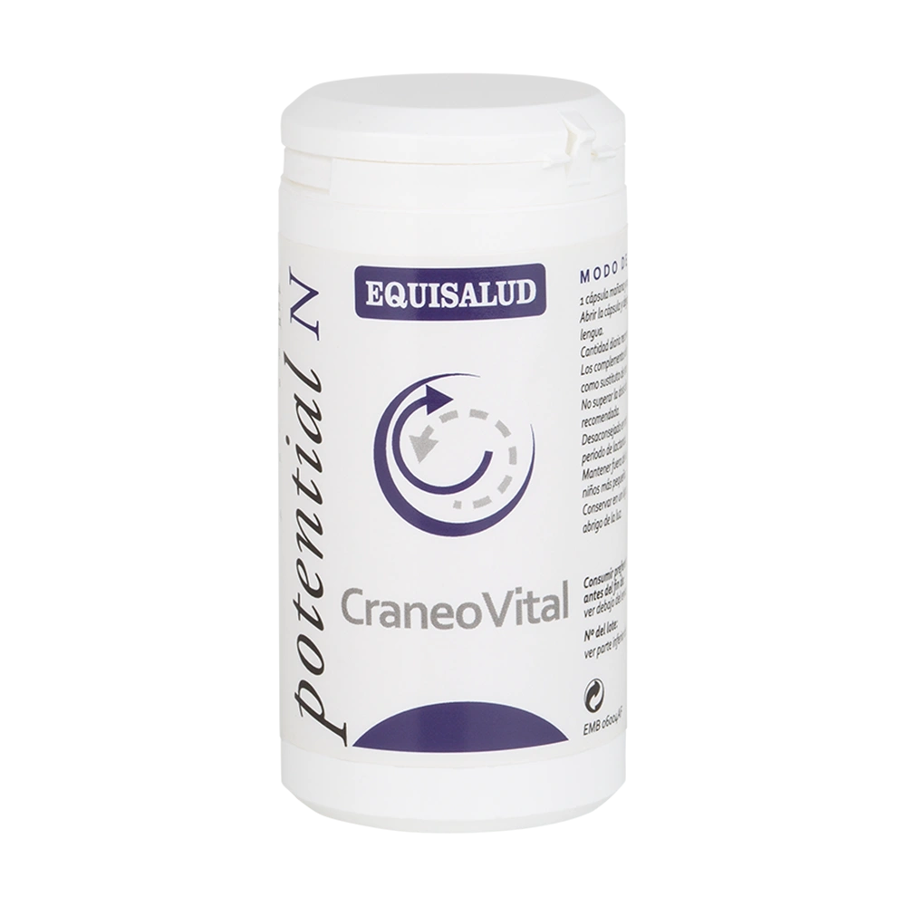 CraneoVital bote de 60 cápsulas de la línea Micronutrición Funcional, producto de Laboratorios Equisalud