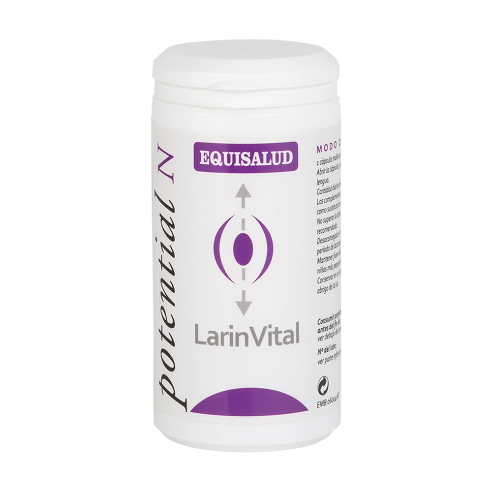 LarinVital bote de 60 cápsulas de la línea Micronutrición Funcional, producto de Laboratorios Equisalud