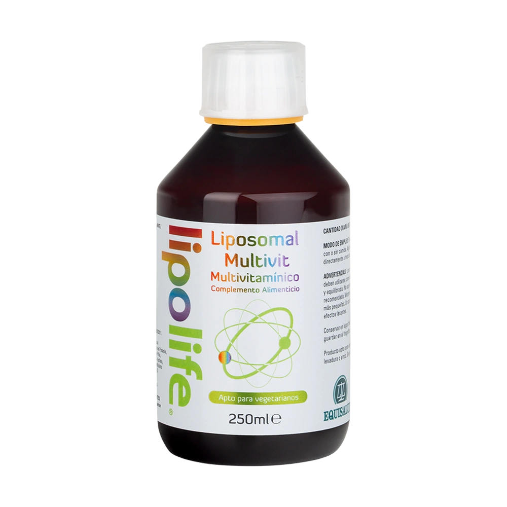 Lipolife Liposomal Mutivit envase de 250 mililitros de la línea Lipolife, producto de Laboratorios Equisalud