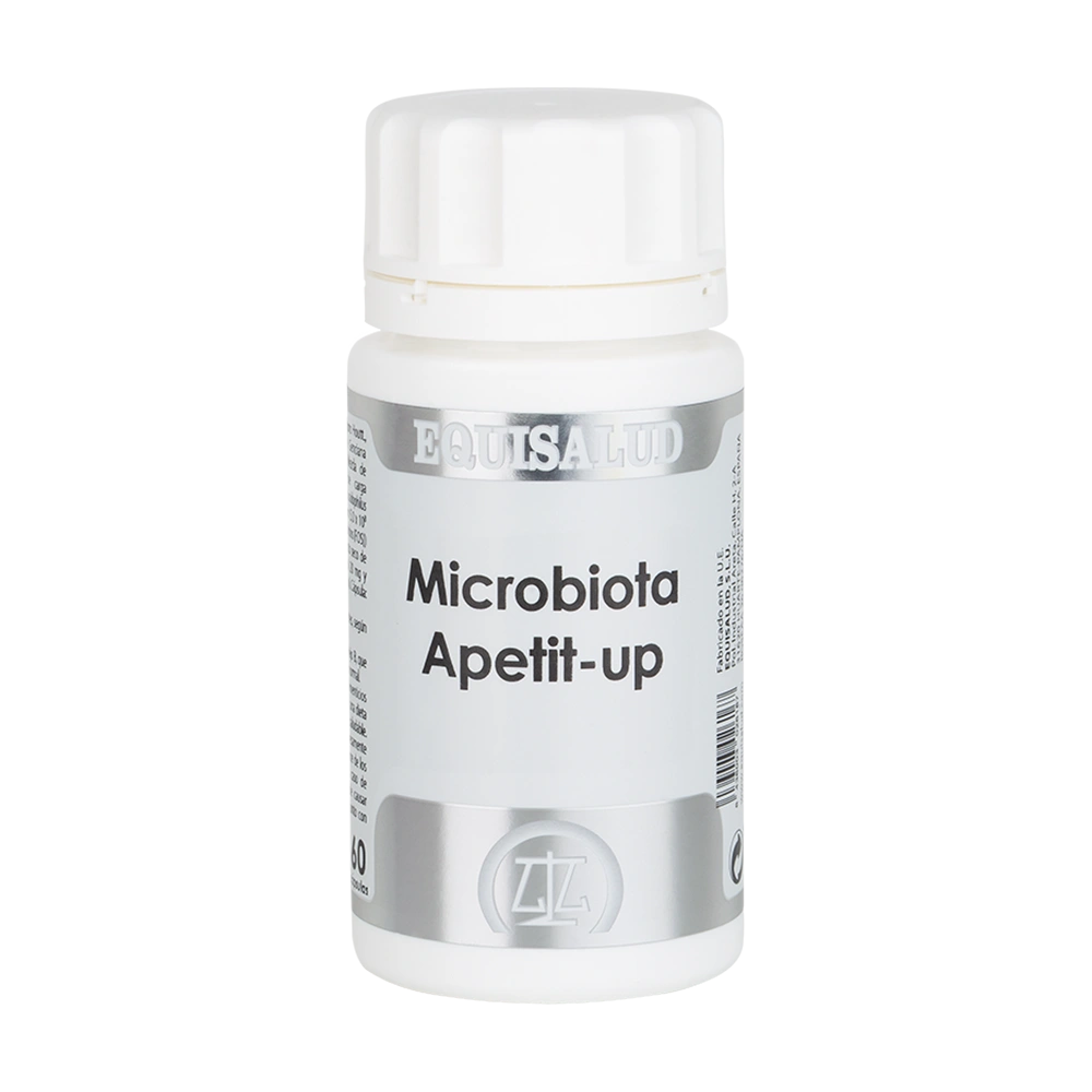 Microbiota Apetit-up envase de 60 cápsulas de la línea Microbiota, producto de Laboratorios Equisalud