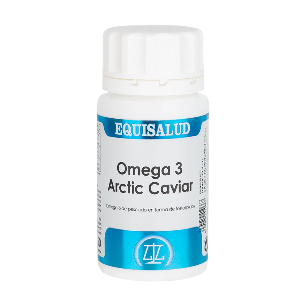 Omega 3 Arctic Caviar bote de 50 perlas de la línea Ácidos grasos, producto de Laboratorios Equisalud