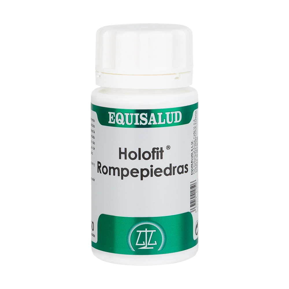 Holofit Rompepiedras bote de 50 cápsulas de la línea Holofit, producto de Laboratorios Equisalud