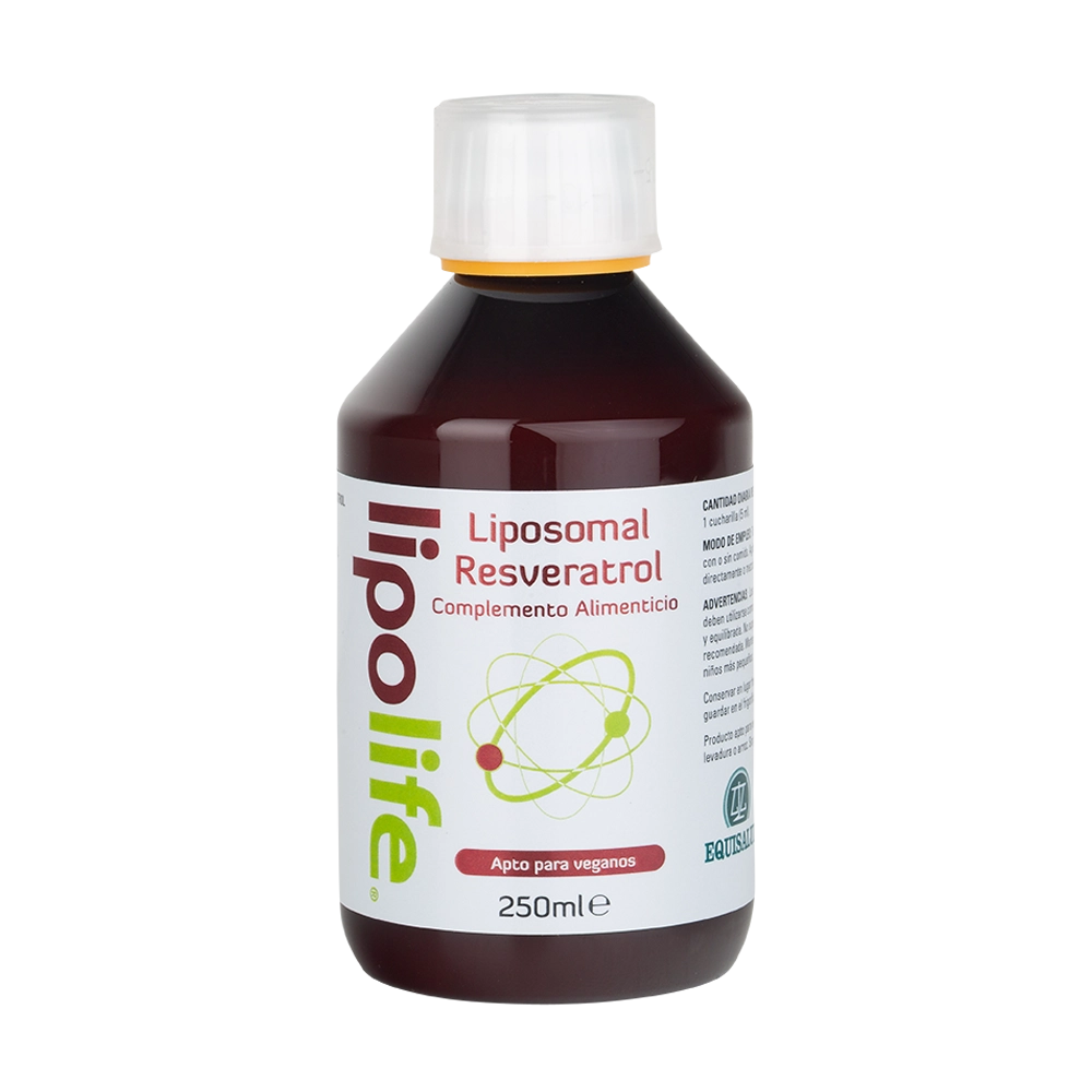 Lipolife Liposomal Resveratrol envase de 250 mililitros de la línea Lipolife, producto de Equisalud