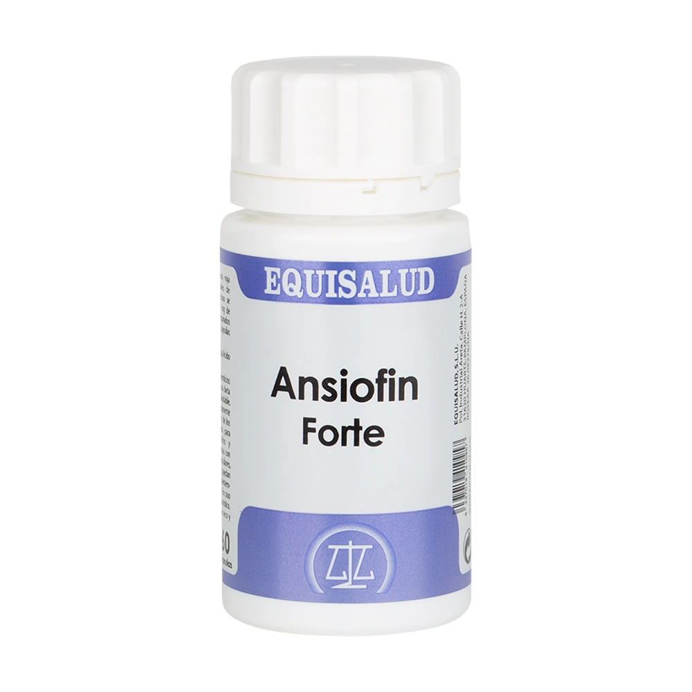 Ansiofín Forte bote de 50 cápsulas de la línea Internature, producto de Laboratorios Equisalud