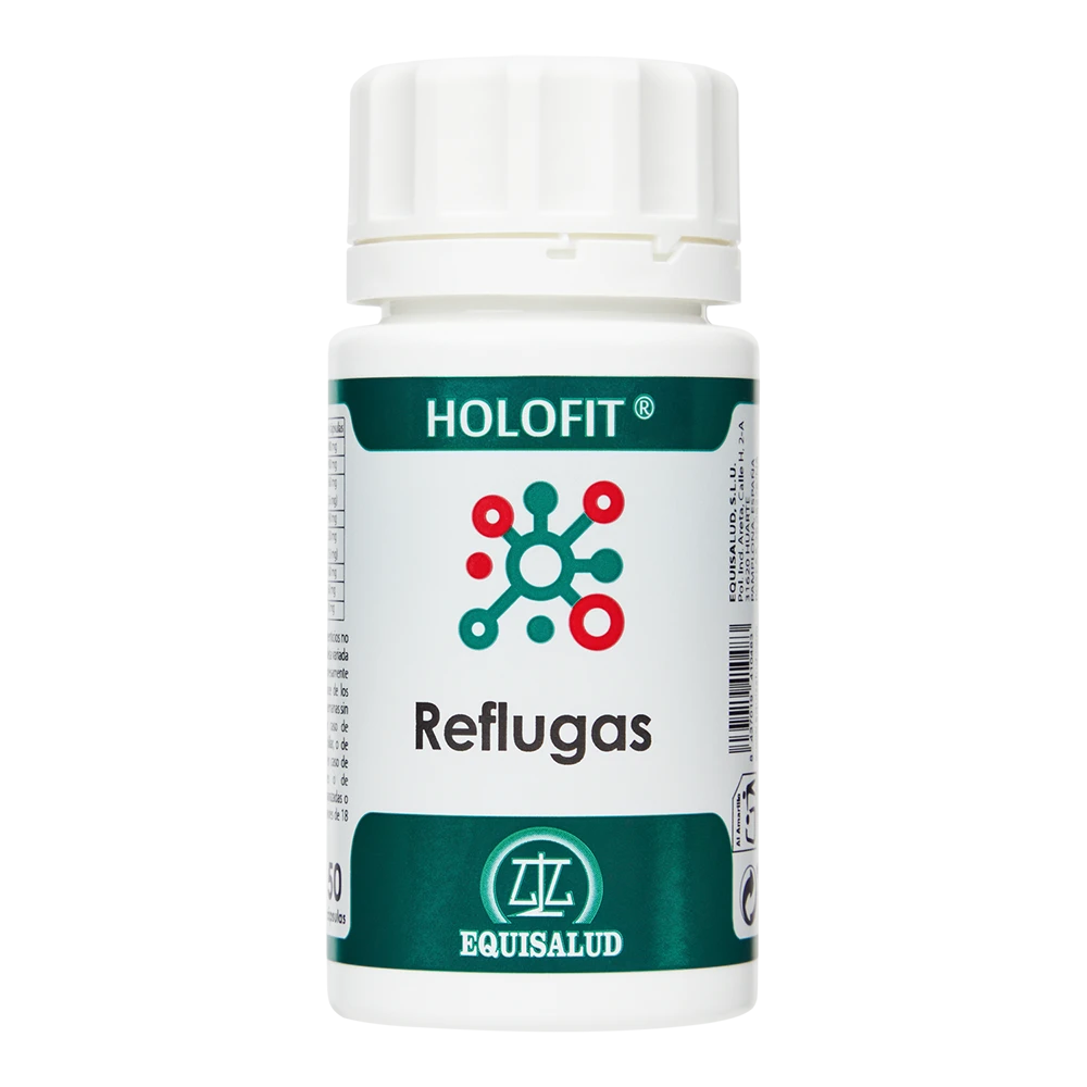 Holofit Reflugas bote de 50 cápsulas de la línea Holofit, producto de Laboratorios Equisalud