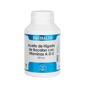 Aceite de Hígado de Bacalao con vitaminas A-D-E 500 mg 180 cápsulas
