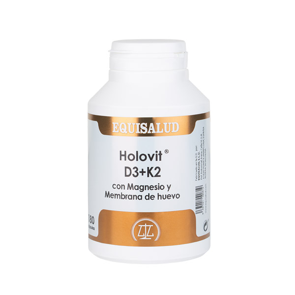 Holovit D3+K2 con Magnesio y Membrana de huevo 180 cápsulas