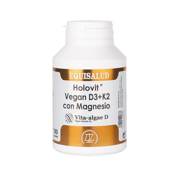Holovit Vegan D3 + K2 con Magnesio 180 cápsulas
