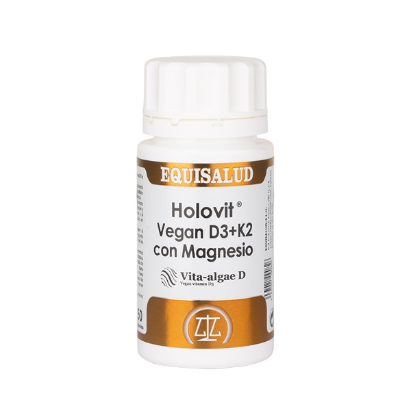 Holovit Vegan D3 + K2 con Magnesio 50 cápsulas