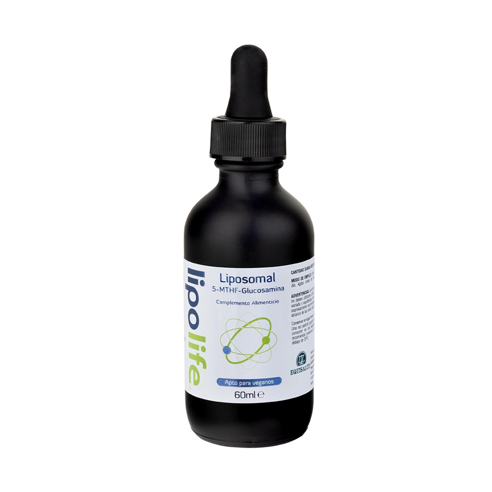 Lipolife Liposomal 5 MTHF envase de 60 mililitros de la línea Lipolife, producto de Laboratorios Equisalud