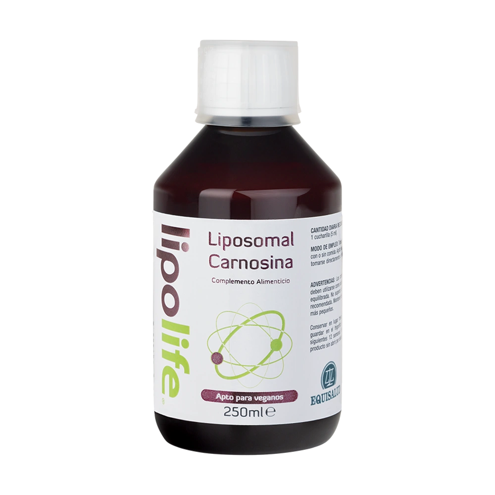Lipolife liposomal carnosina envase de 250 mililitros de la línea Lipolife, producto de Laboratorios Equisalud