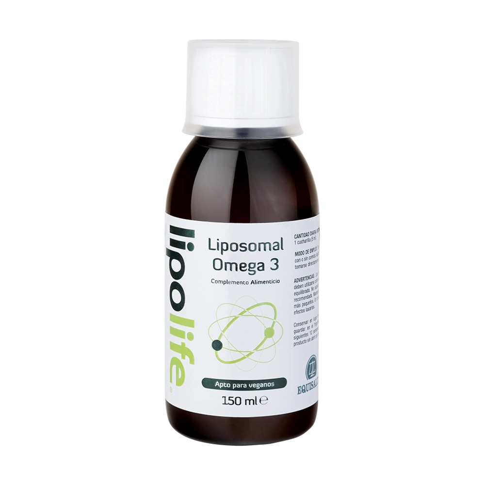 Lipolife Liposomal Omega 3 envase de 150 mililitros de la línea Lipolife, producto de Laboratorios Equisalud