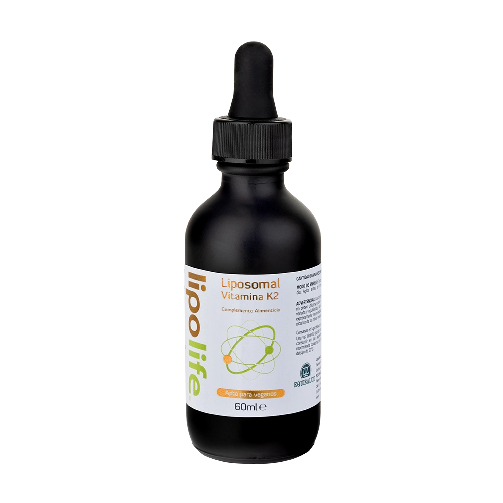 Lipolife Liposomal Vitamina K2 envase de 60 mililitros de la línea Lipolife, producto de Laboratorios Equisalud