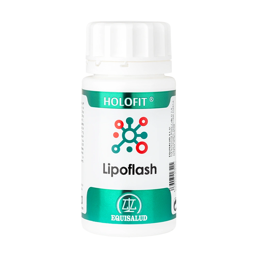 Holofit Lipoflash bote de 50 cápsulas de la línea Holofit, producto de Laboratorios Equisalud