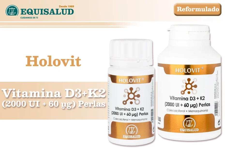 Nueva formulación: Holovit D3+K2 en perlas, producto de Laboratorios Equisalud