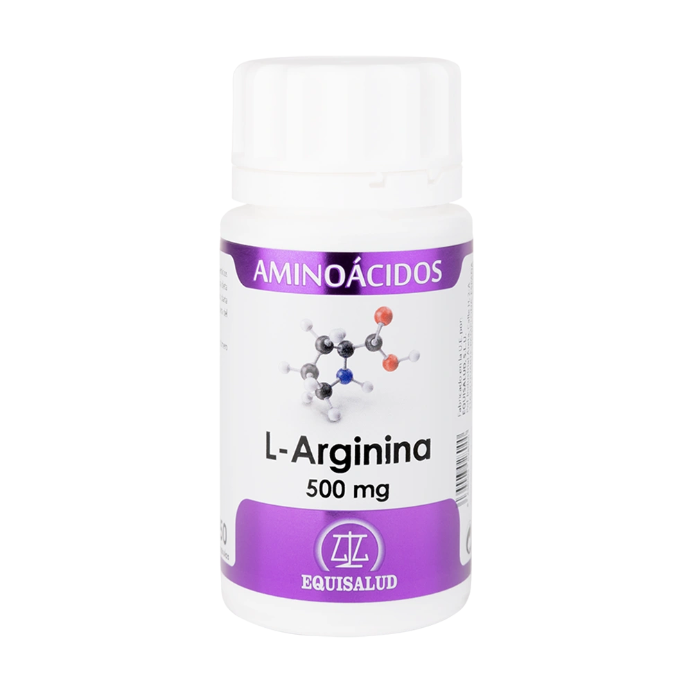 Aminoácidos L-Arginina bote de 50 cápsulas de la línea Aminoácidos, producto de Laboratorios Equisalud