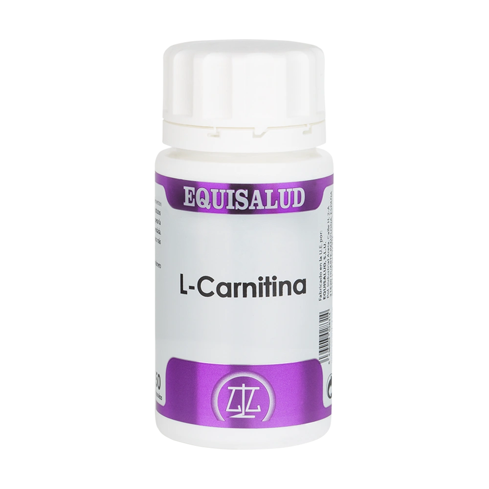Aminoácidos L-Carnitina bote de 50 cápsulas de la línea aminoácidos, producto de Laboratorios Equisalud