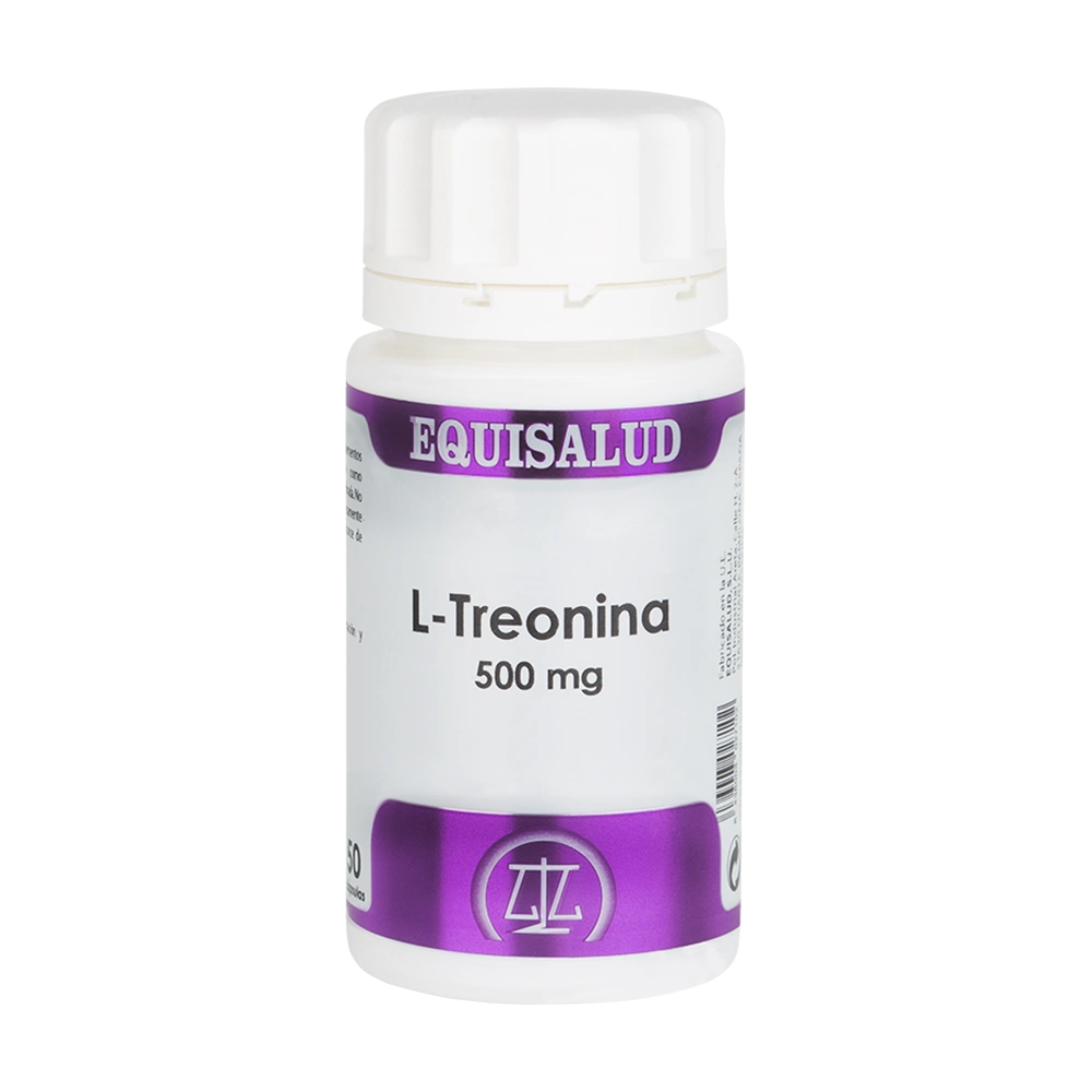 L-Treonina bote de 50 cápsulas de la línea Aminoácidos, producto de Laboratorios Equisalud