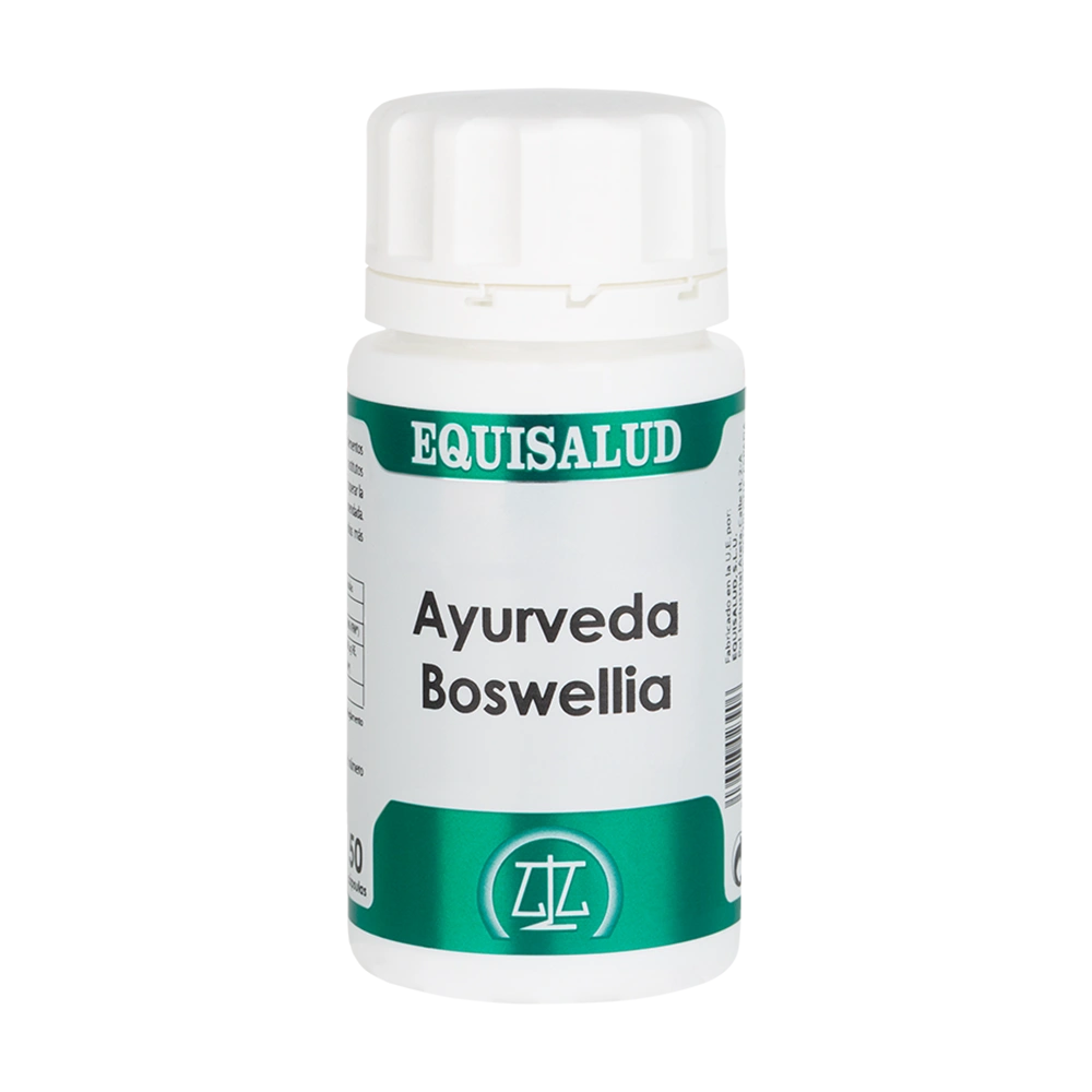 Ayurveda Boswellia bote de 50 cápsulas de la línea Ayurveda, producto de Laboratorios Equisalud