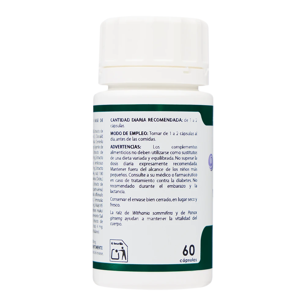 Advertencias de Ayurveda Vitalidad, bote de 60 cápsulas de la línea Ayurveda, producto de Laboratorios Equisalud Advertencias de Ayurveda Vitalidad, bote de 60 cápsulas de la línea Ayurveda, producto de Laboratorios Equisalud